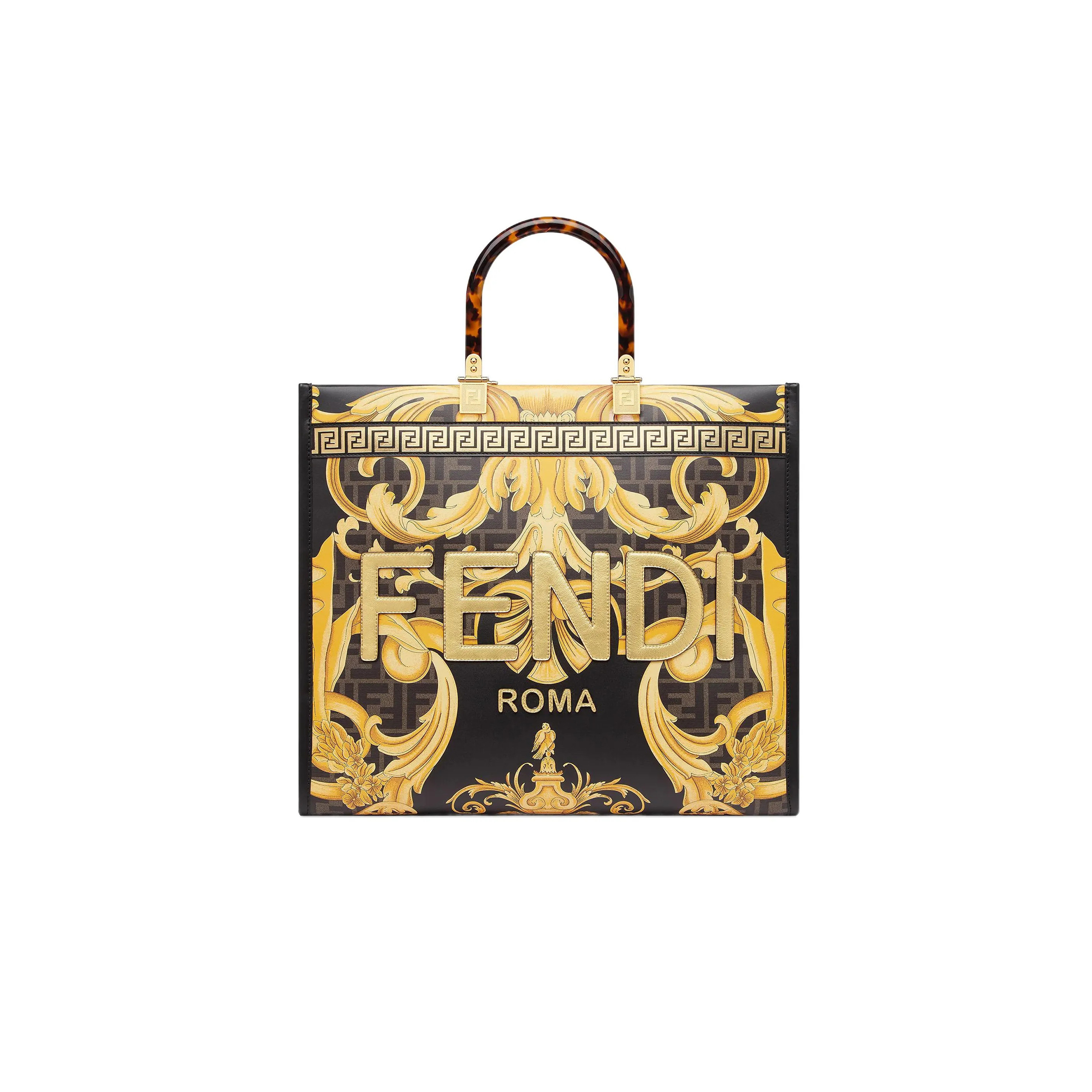 F**di versace x F**di fendace sunshine shopper tote 8bh386ajtyf15hm (35*31*17m)